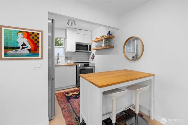 a room with storage and utility