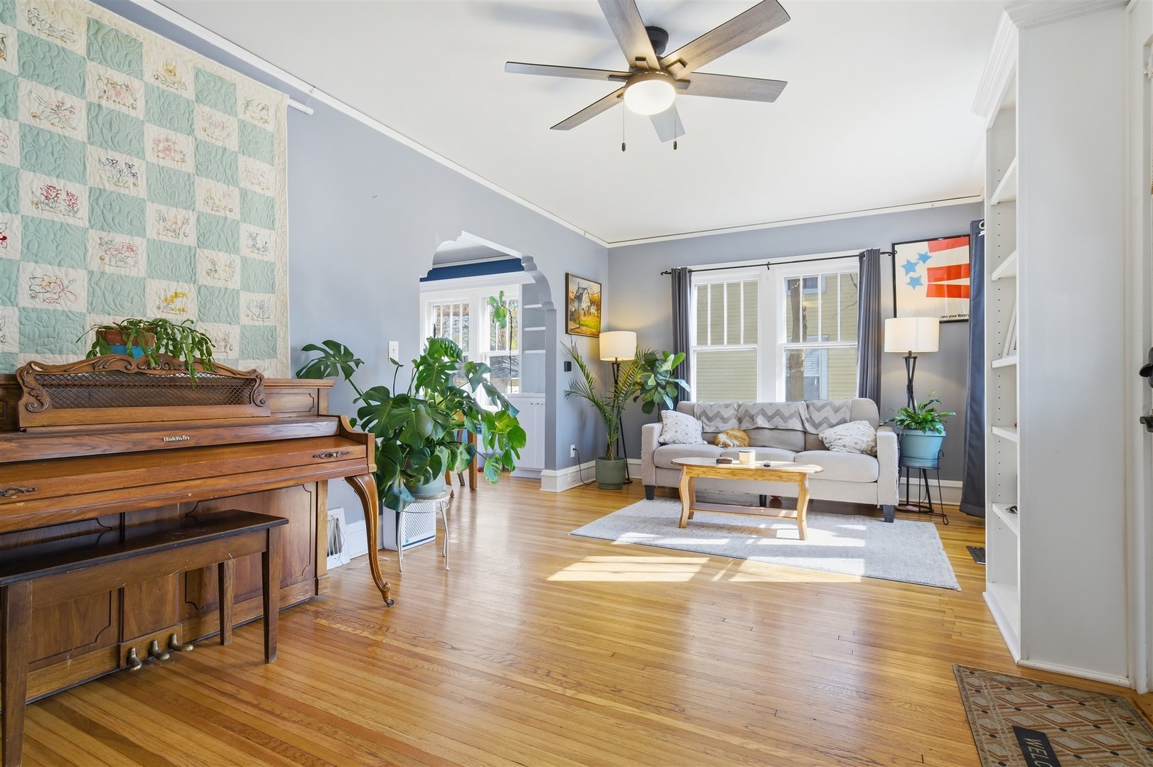 600 Normal Avenue Normal, IL 61761 - Photo 5 of 29 a living room with furniture and a wooden floor