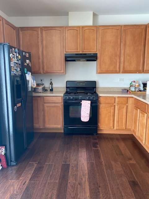 1048 North Claremont Drive Palatine, IL 60074 - Photo 2 of 5 a kitchen with granite countertop wooden floors and stainless steel appliances