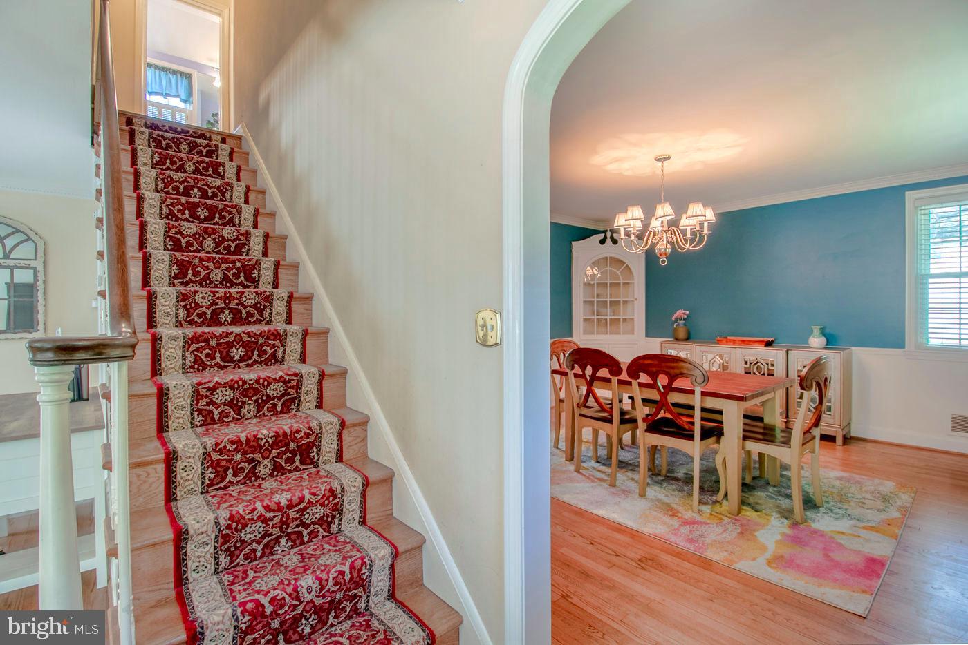 103 Greenbrier Road Towson, MD 21286 - Photo 27 of 53 Center staircase leading from foyer