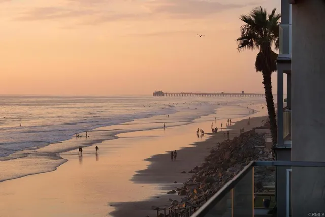 a view of an ocean and beach