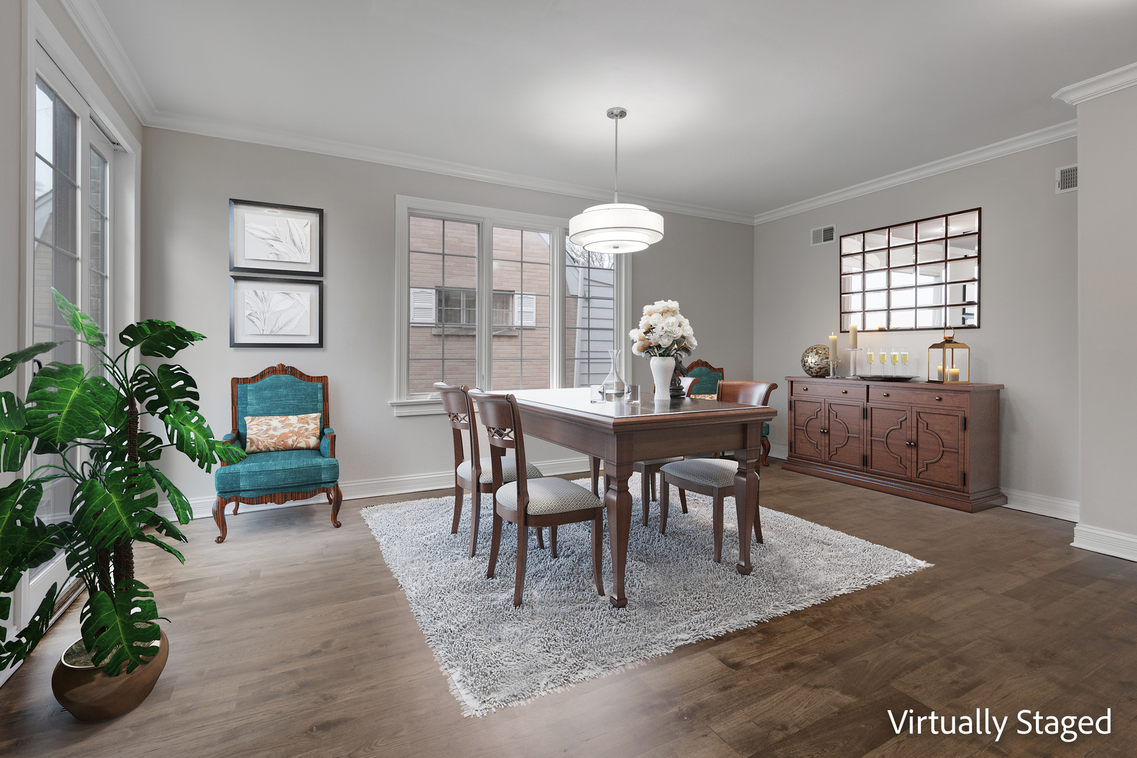 115 Washington Street Glenview, IL 60025 - Photo 6 of 40 a view of a dining room with furniture window and wooden floor