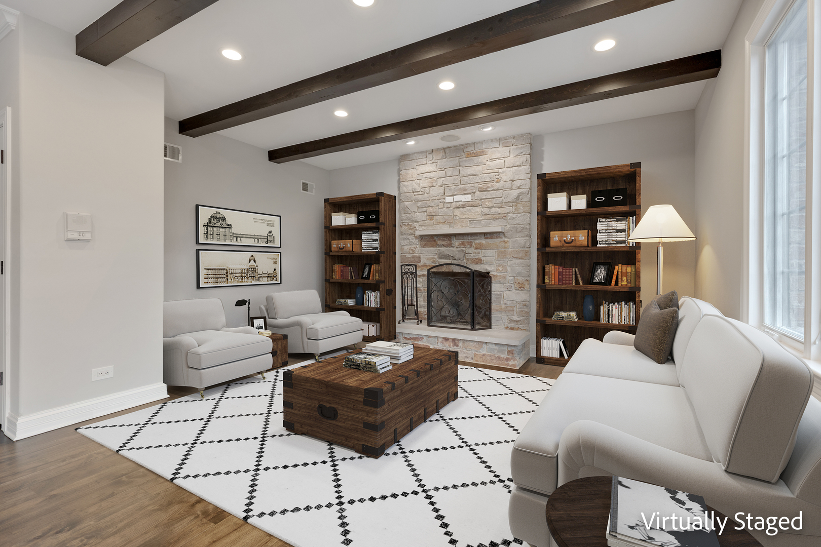 115 Washington Street Glenview, IL 60025 - Photo 8 of 40 a living room with furniture and a fireplace