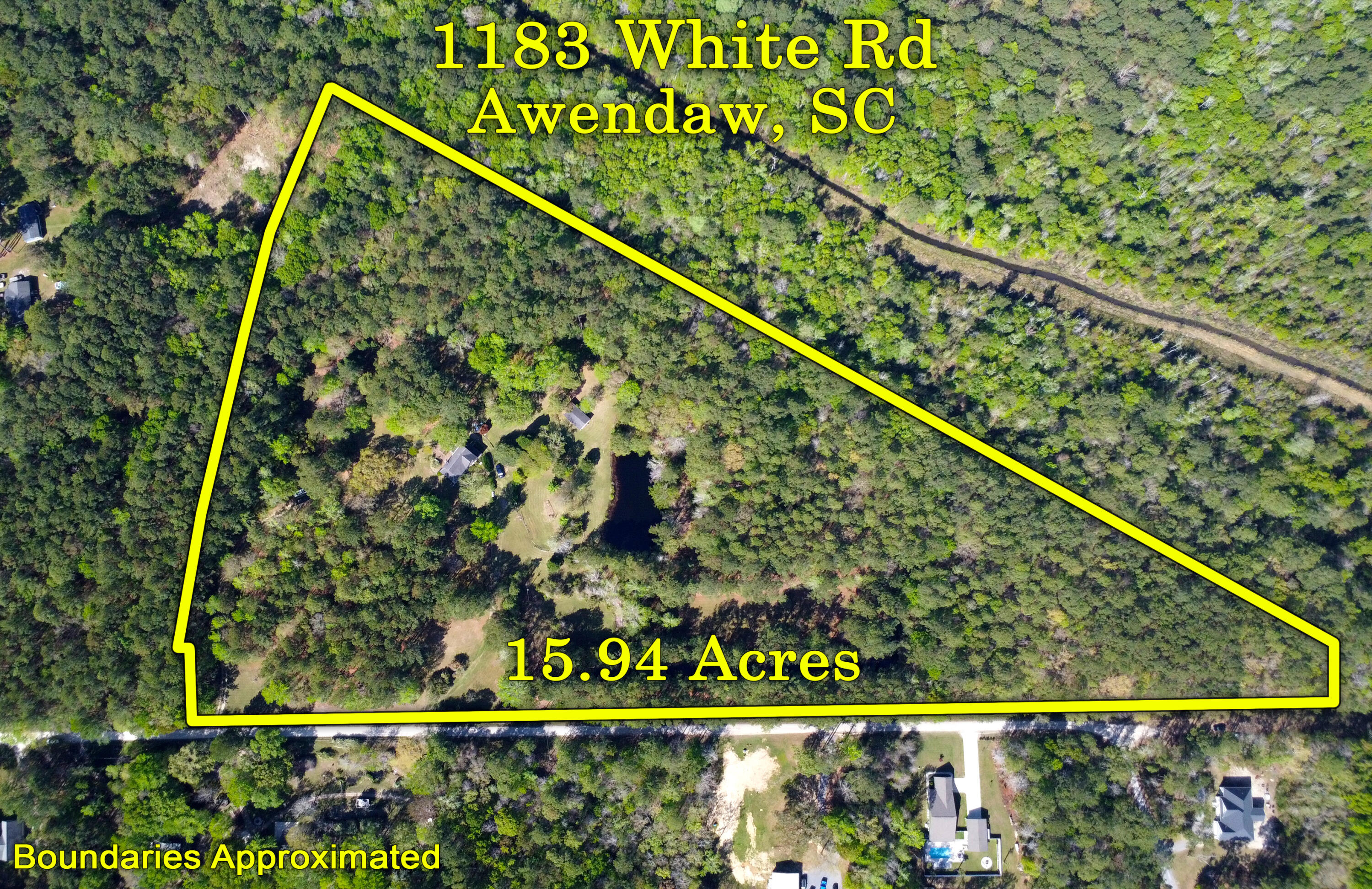 1183 White Road Awendaw, SC 29429 - Photo 2 of 43 1-Aerial Far