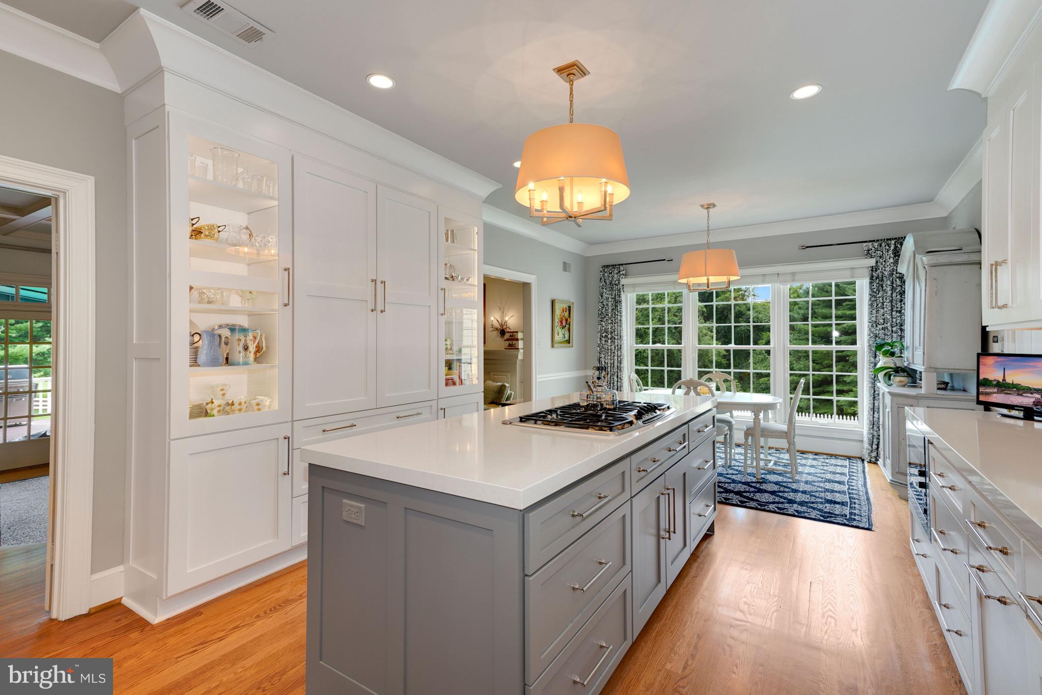 11512 Glen Road Potomac, MD 20854 - Photo 13 of 47 Gorgeous Kitchen with built-in glass-front cabinet