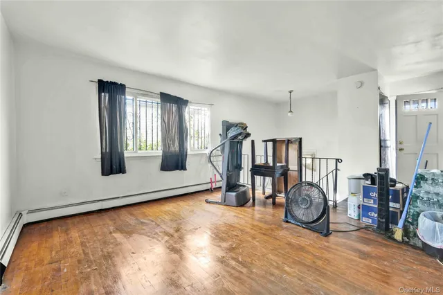 a view of livingroom with furniture and a window