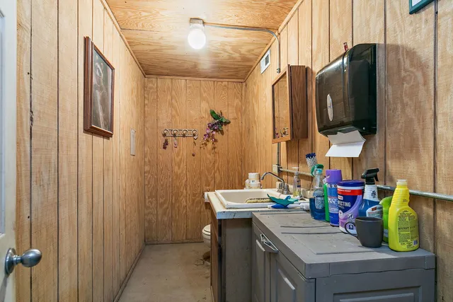 a view of storage and utility room