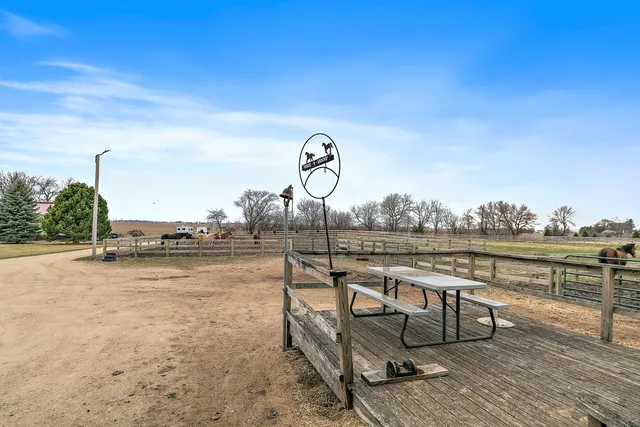 a view of a dining room and kitchen