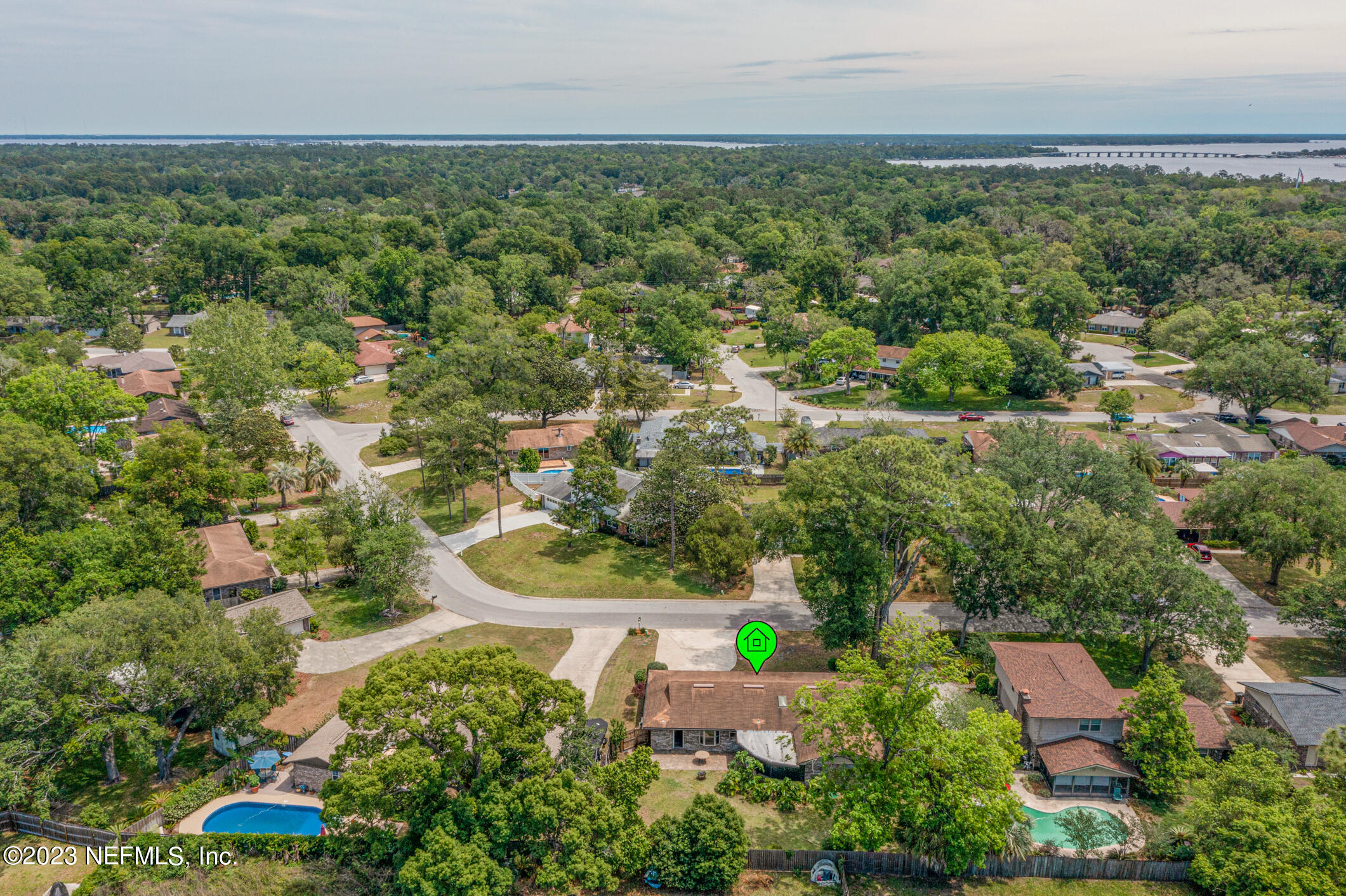 71 Vanderford Road East Orange Park, FL 32073 - Photo 40 of 52 an aerial view of a houses with yard