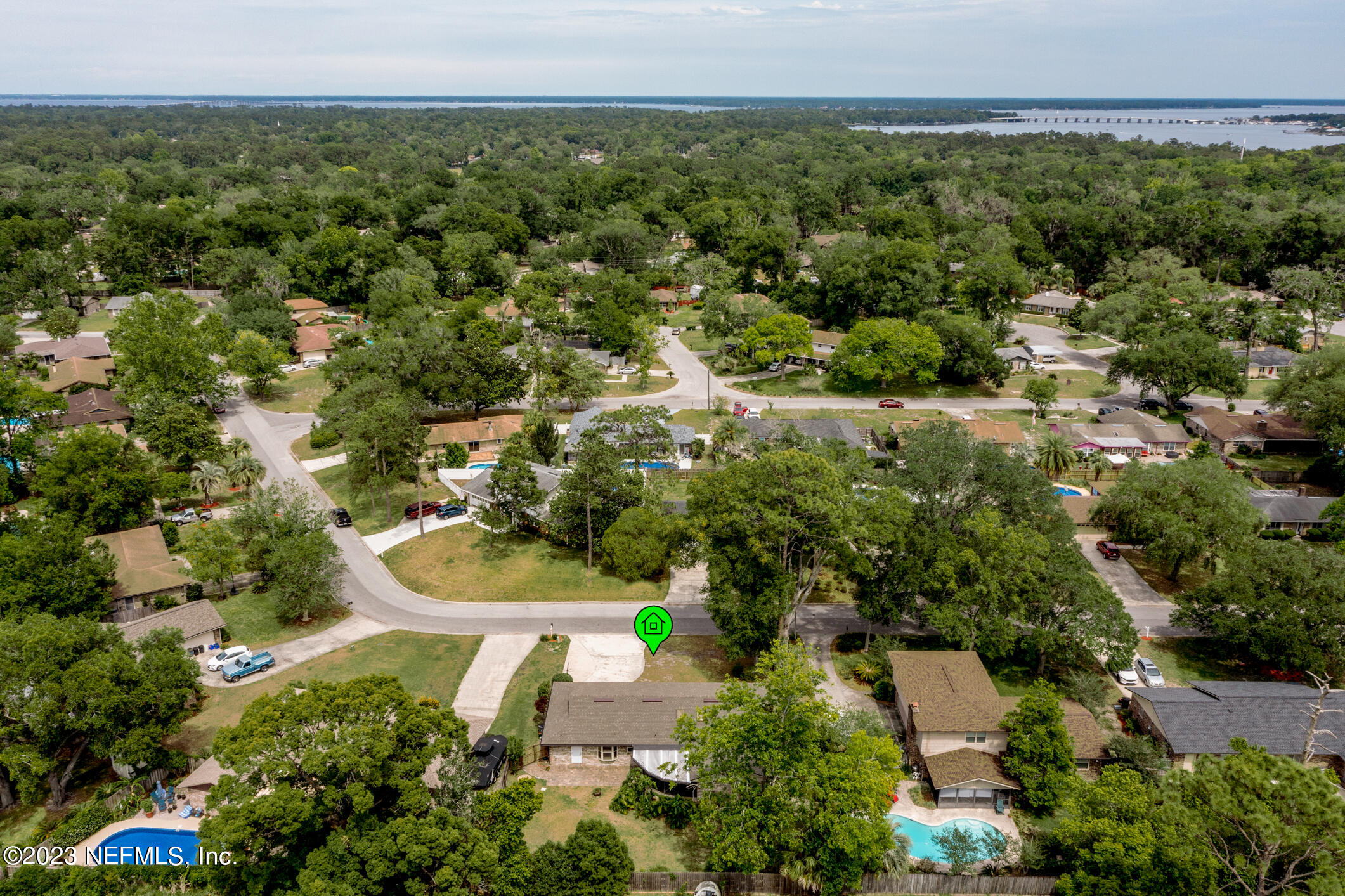 71 Vanderford Road East Orange Park, FL 32073 - Photo 47 of 52 an aerial view of a residential houses with outdoor space and trees all around