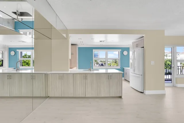 a view of a city from a balcony