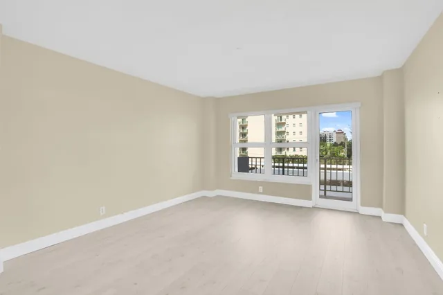 a view of a building with a street