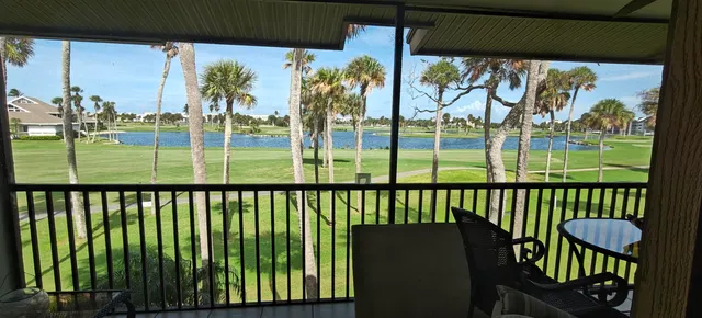 a view of a chair in the roof deck