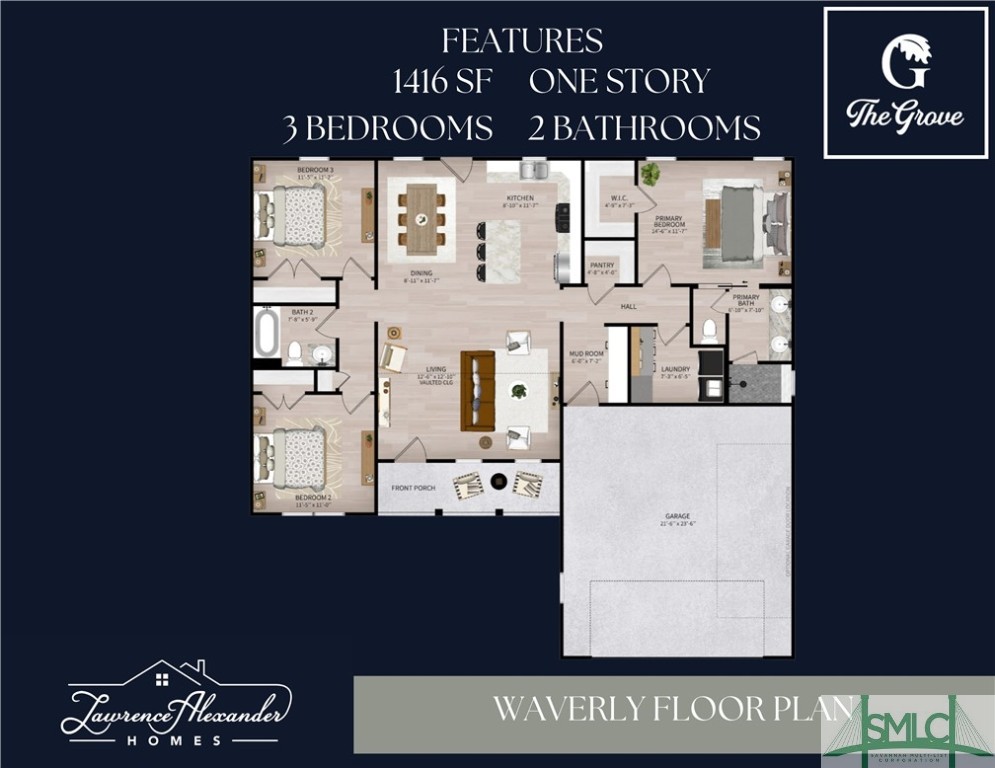 50 Grove Hollow Road Rincon, GA 31326 - Photo 2 of 3 WAVERLY PLAN BY LAWRENCE ALEXANDER HOMES.
