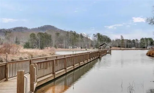 a view of a city and a mountain view