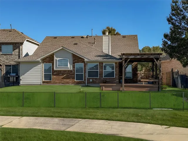 a view of a house with a patio