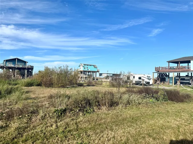 a view of a big yard with lots of trees