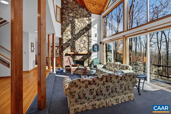 a outdoor living space with patio furniture