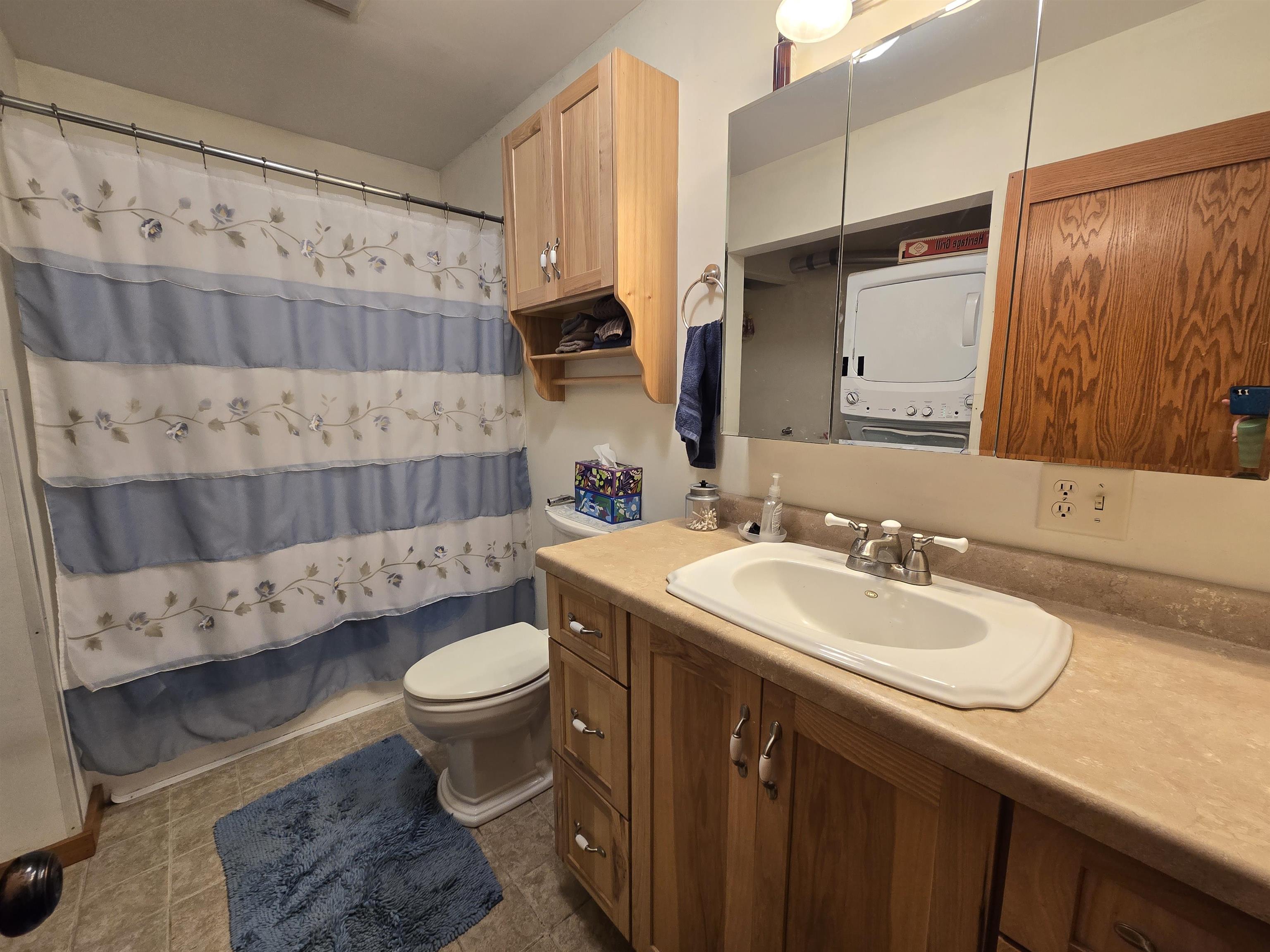 17065 Highway 64 Polo, IL 61064 - Photo 20 of 26 a bathroom with a sink toilet mirror and shower