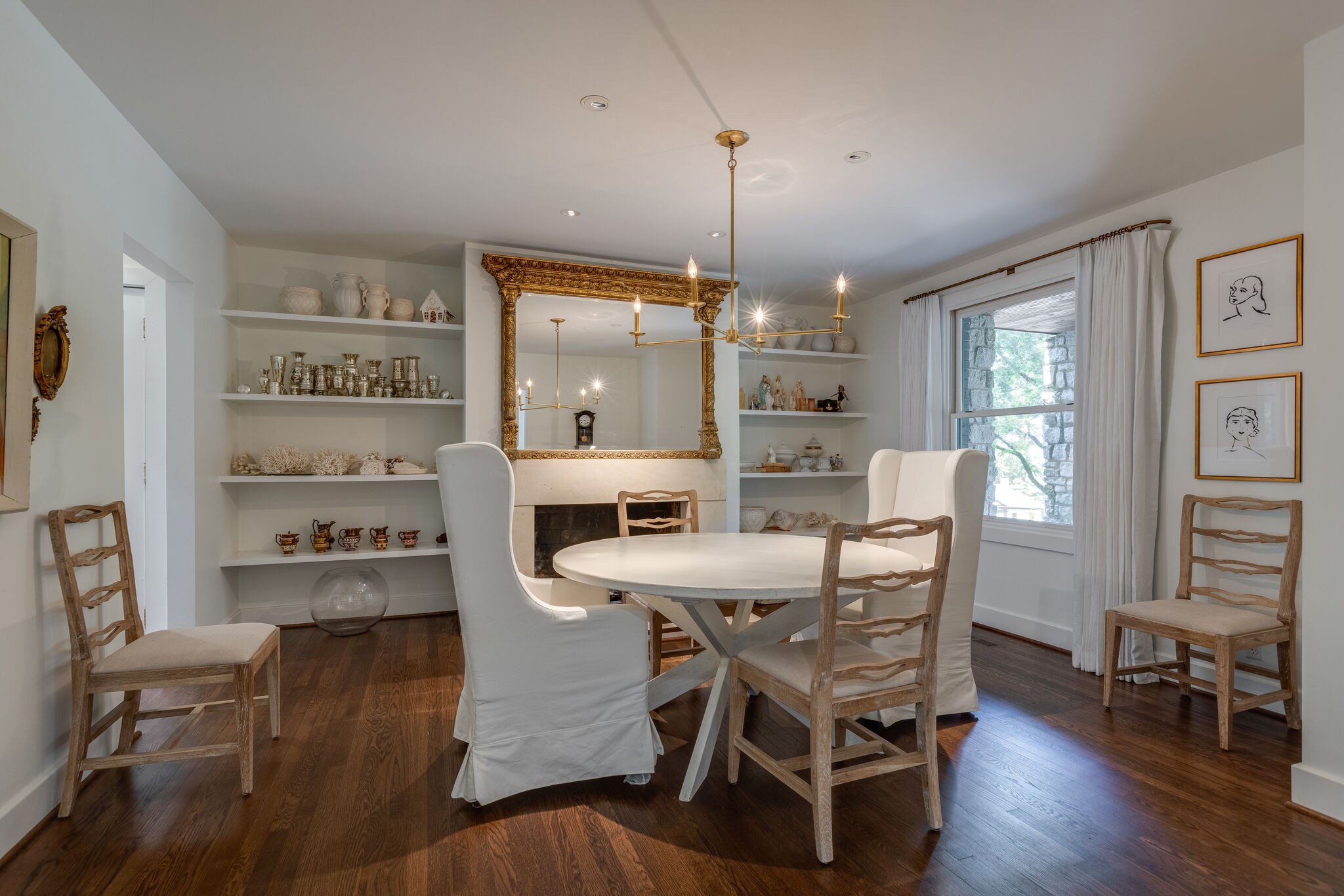 915 Overton Lea Road Nashville, TN 37220 - Photo 9 of 47 a view of a dining room with furniture window and wooden floor