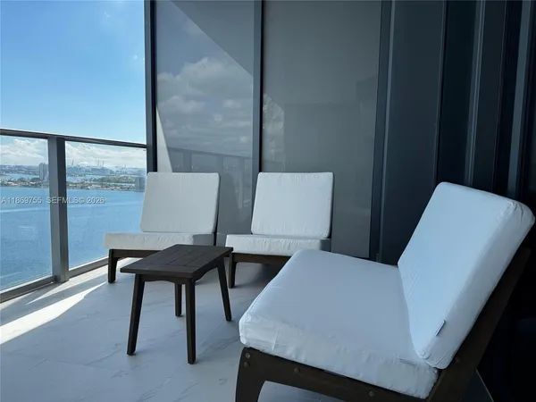 a view of a glass door door