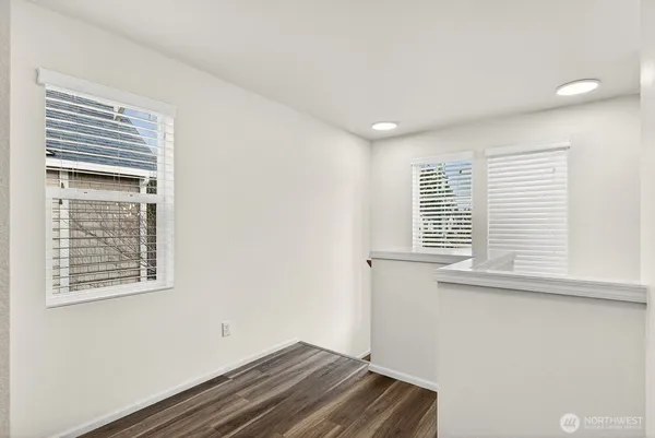 a view of small space with window