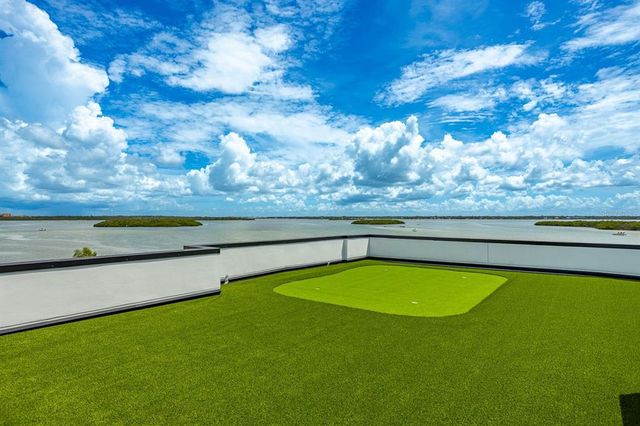 a view of a terrace with beach
