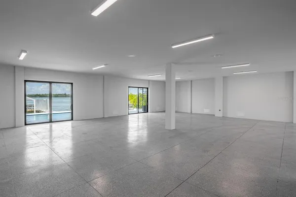 a view of a city with an ocean