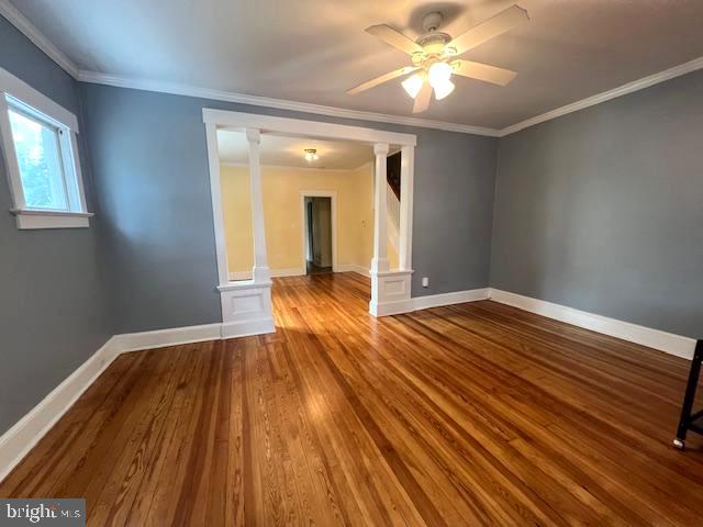 551 Washington Avenue Ewing, NJ 08628 - Photo 7 of 35 a view of empty room with wooden floor and fan