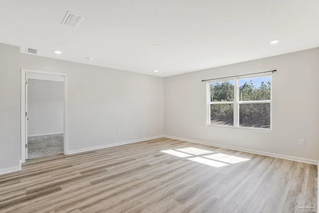 an empty room with a window