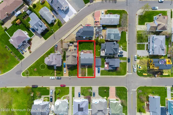 an aerial view of multiple houses