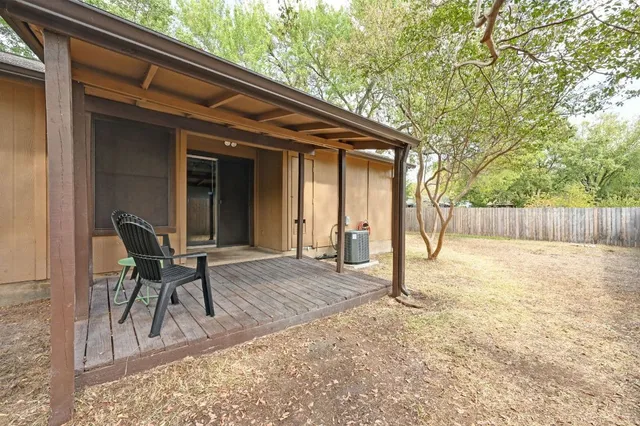 a backyard of a house