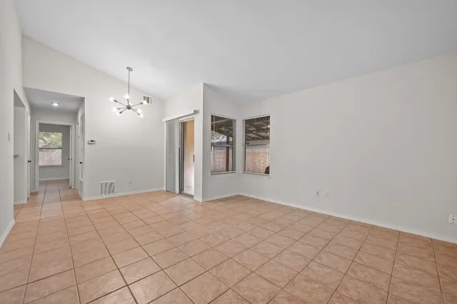 a view of a room with a bathroom