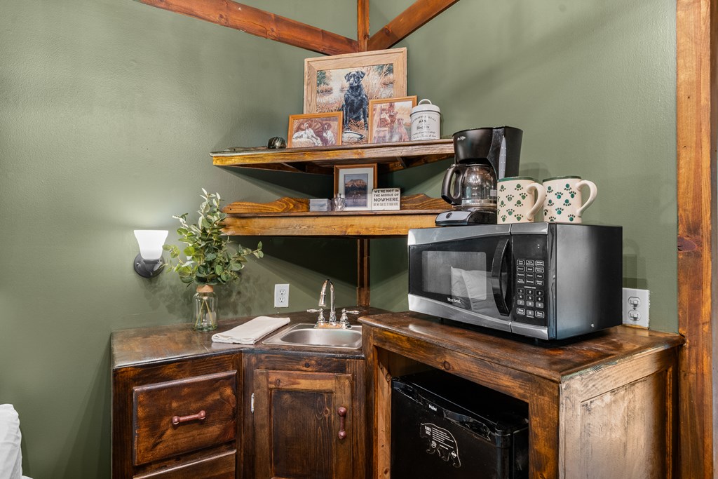 3573 Highway 356 Sautee Nacoochee, GA 30571 - Photo 22 of 53 a kitchen with a stove and a microwave