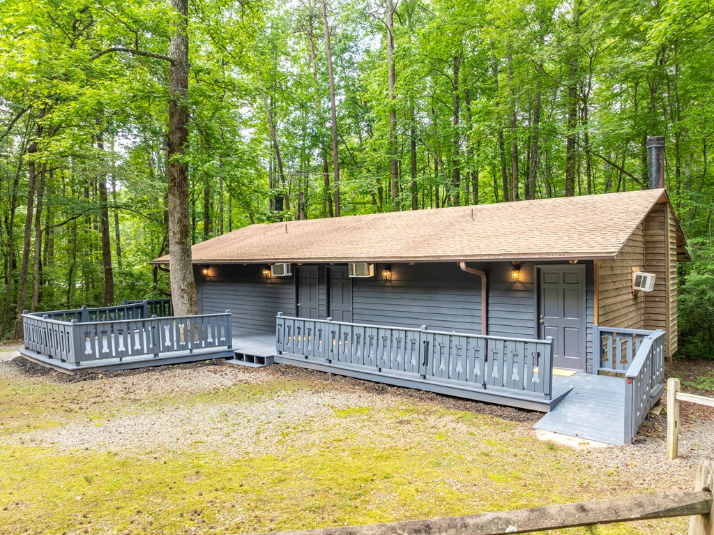 3573 Highway 356 Sautee Nacoochee, GA 30571 - Photo 6 of 53 a backyard of a house with swimming pool and wooden fence