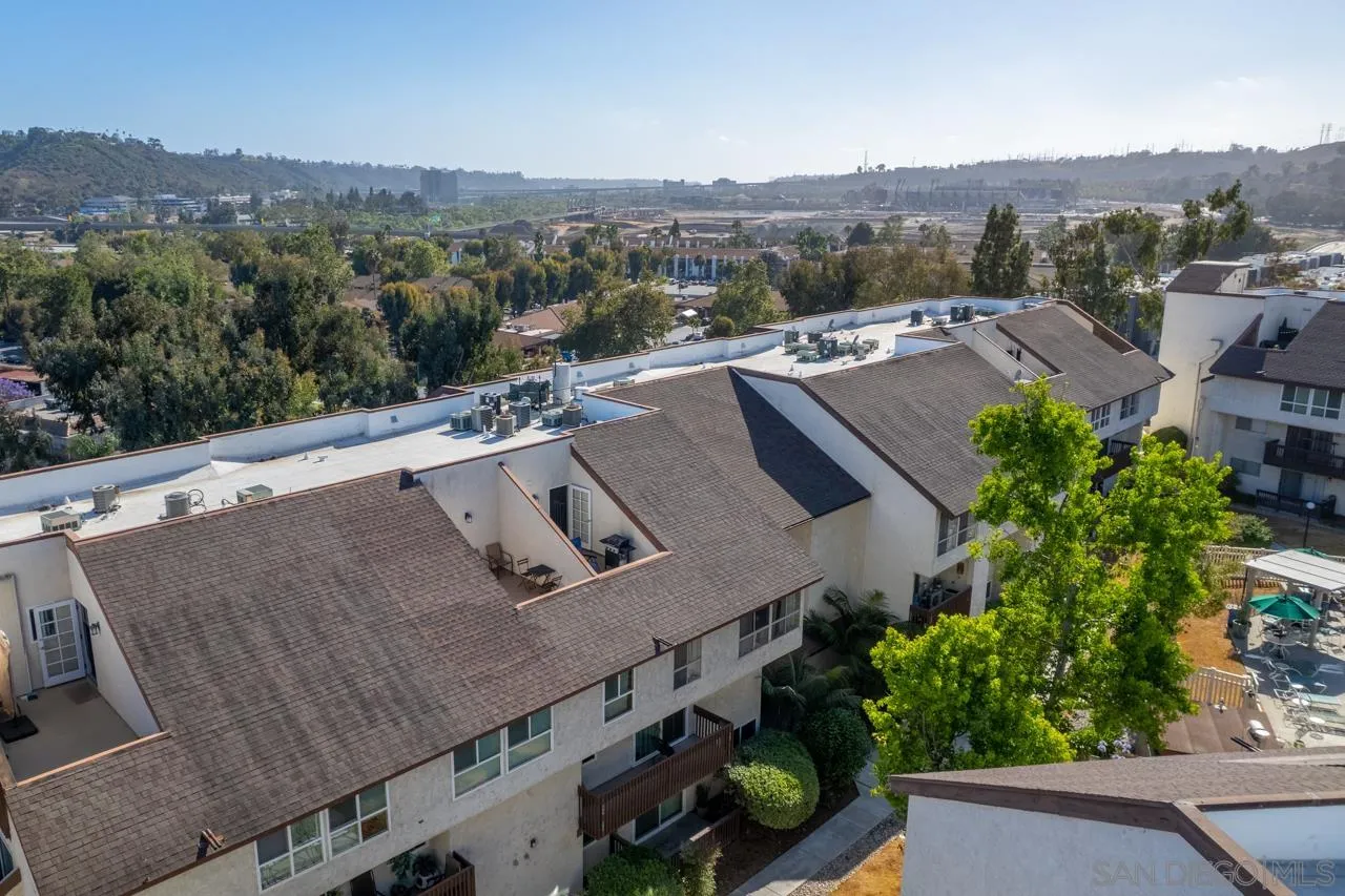 6191 Rancho Mission Road, Unit 308 San Diego, CA 92108 - Photo 23 of 31 an aerial view of a house with a garden