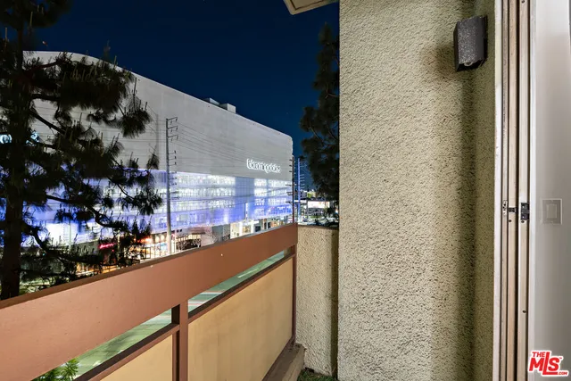 a city view from a balcony