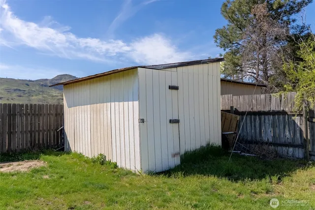 a backyard of a house