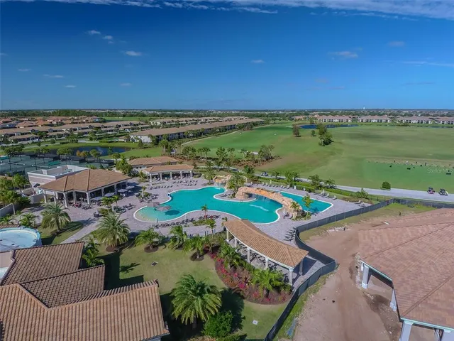 a view of a city with an ocean view