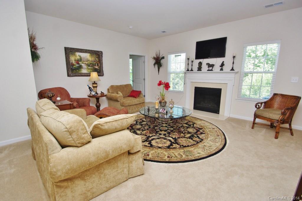 3008 Fallondale Road Waxhaw, NC 28173 - Photo 8 of 23 a living room with furniture a flat screen tv and a fireplace