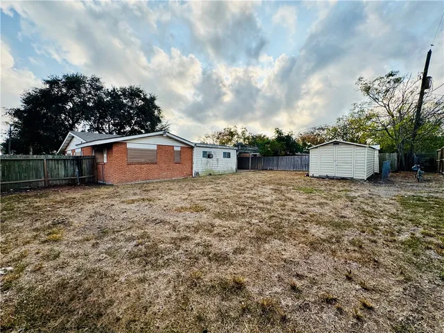 a backyard of a house