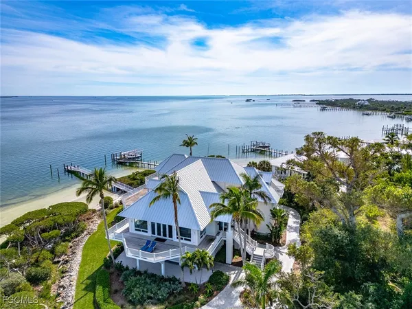 a view of a house with a lake view