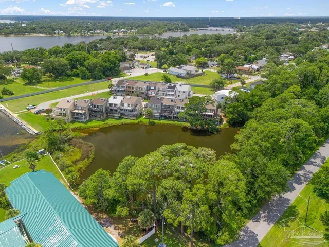 a view of a city with lawn chairs