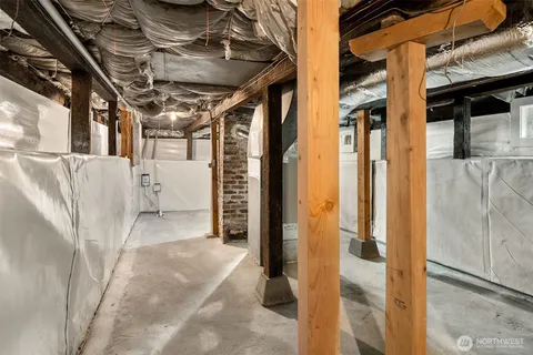 a view of a bench in the garden