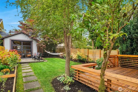 a view of outdoor space and deck
