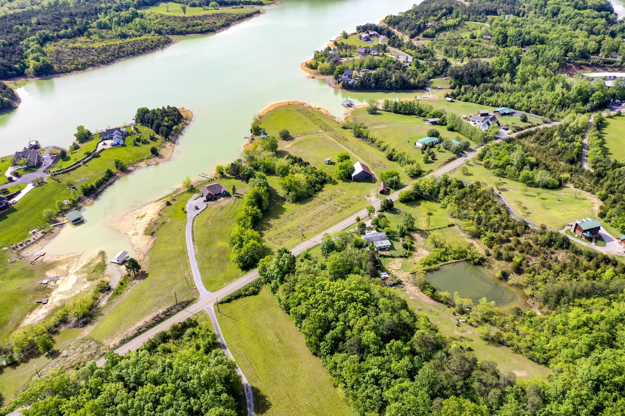 0 Sandy Ridge Road Dandridge, TN 37725 - Photo 5 of 27 a view of a lake with a flower garden