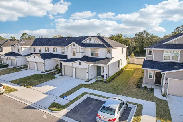 a view of a house with a patio