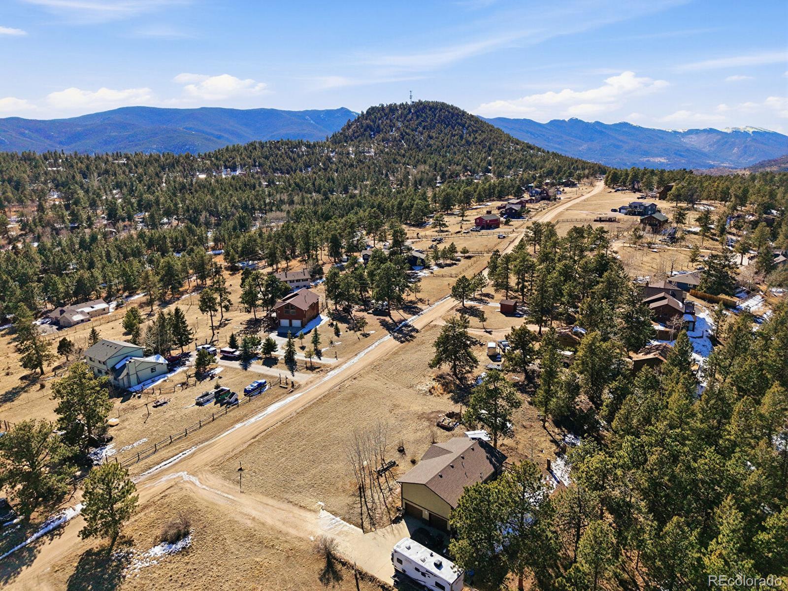 399 Conifer Drive Bailey, CO 80421 - Photo 42 of 42 an aerial view of residential house and sandy dunes