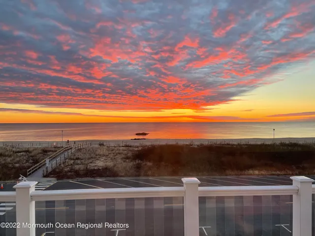 a view of an ocean and beach