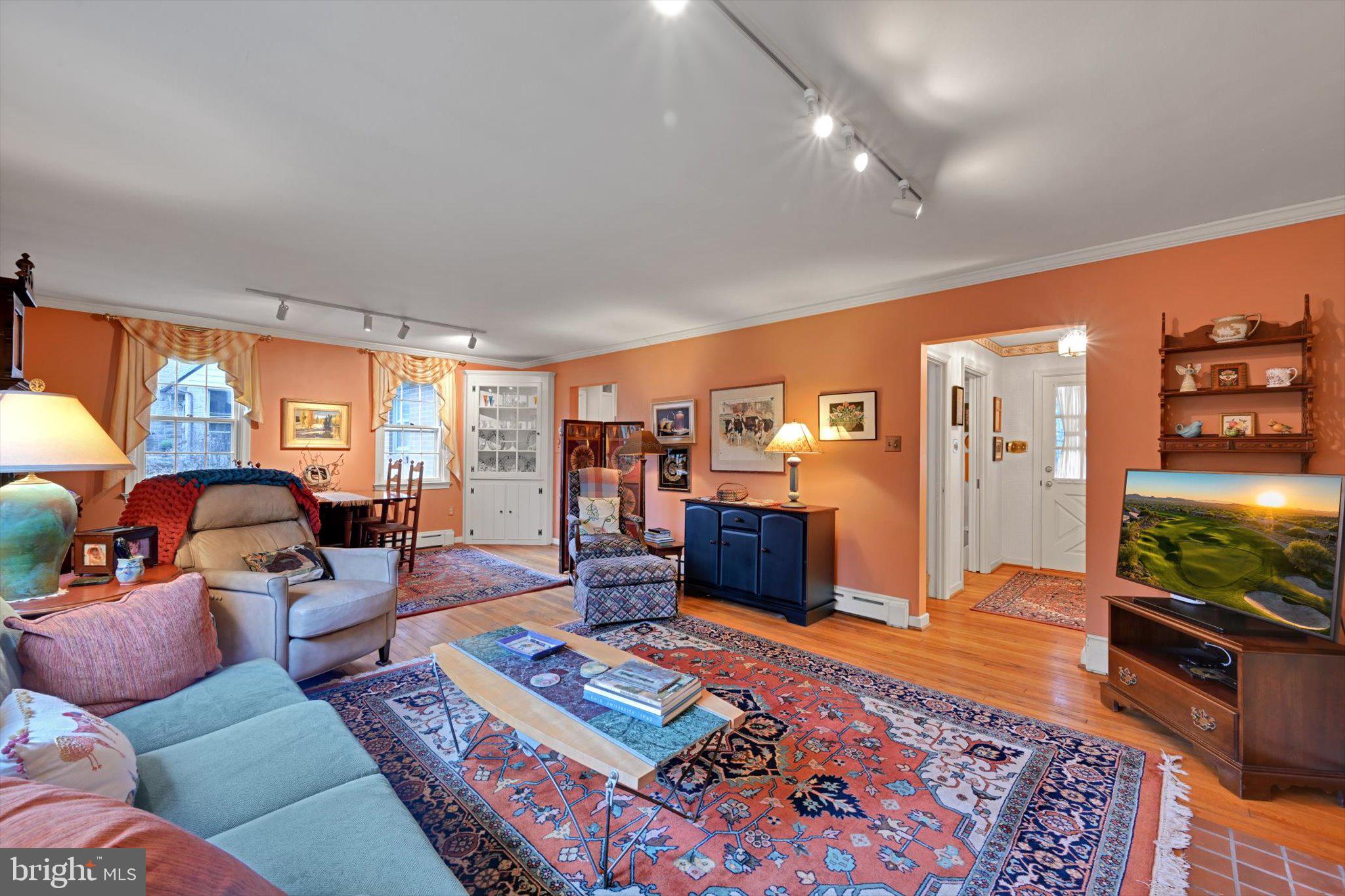 411 Woodcrest Avenue Lititz, PA 17543 - Photo 8 of 38 a living room with furniture a rug and a flat screen tv
